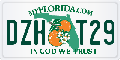 FL license plate DZHT29