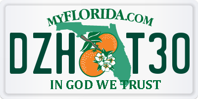 FL license plate DZHT30