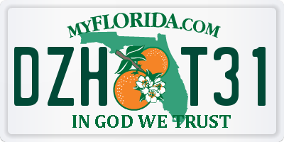 FL license plate DZHT31