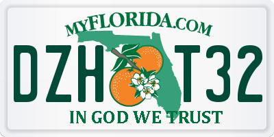 FL license plate DZHT32