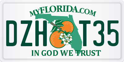 FL license plate DZHT35