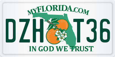 FL license plate DZHT36