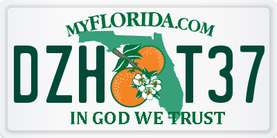 FL license plate DZHT37