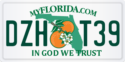 FL license plate DZHT39