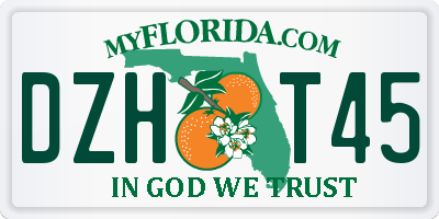 FL license plate DZHT45