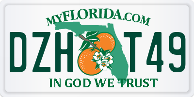 FL license plate DZHT49
