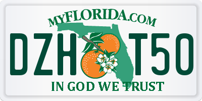 FL license plate DZHT50