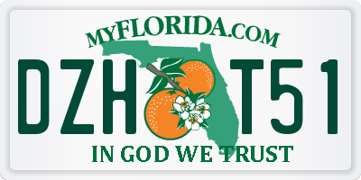 FL license plate DZHT51