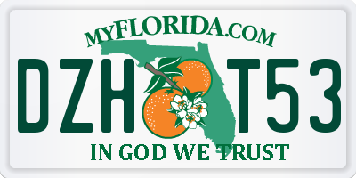 FL license plate DZHT53
