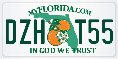 FL license plate DZHT55