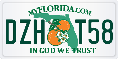 FL license plate DZHT58