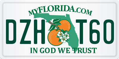 FL license plate DZHT60