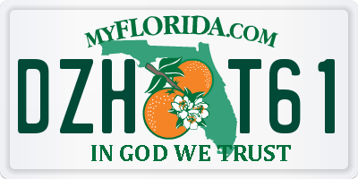 FL license plate DZHT61