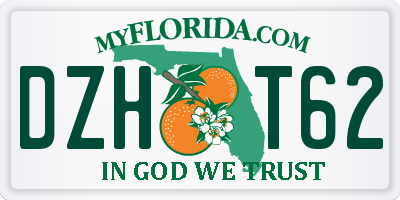 FL license plate DZHT62