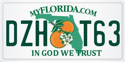 FL license plate DZHT63