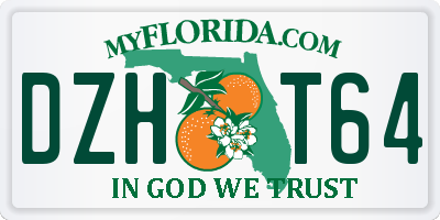 FL license plate DZHT64