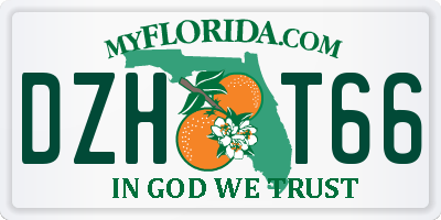 FL license plate DZHT66