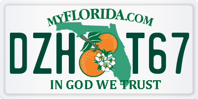 FL license plate DZHT67