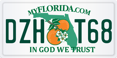 FL license plate DZHT68
