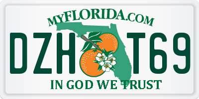FL license plate DZHT69