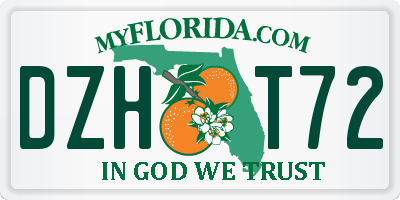 FL license plate DZHT72