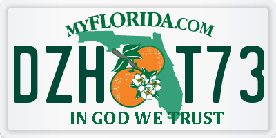 FL license plate DZHT73