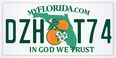 FL license plate DZHT74