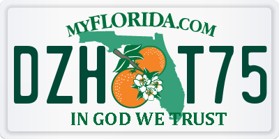FL license plate DZHT75