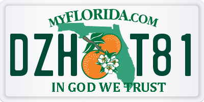 FL license plate DZHT81