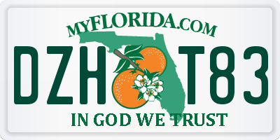 FL license plate DZHT83