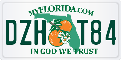 FL license plate DZHT84