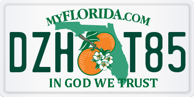 FL license plate DZHT85