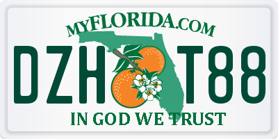 FL license plate DZHT88