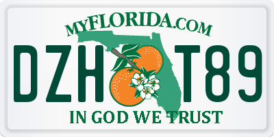 FL license plate DZHT89