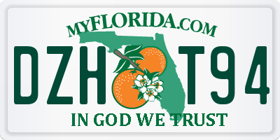 FL license plate DZHT94