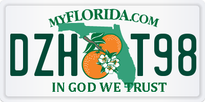 FL license plate DZHT98