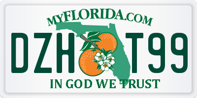 FL license plate DZHT99