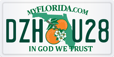 FL license plate DZHU28