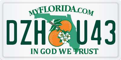 FL license plate DZHU43