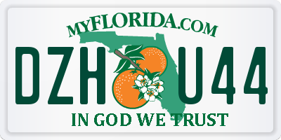 FL license plate DZHU44