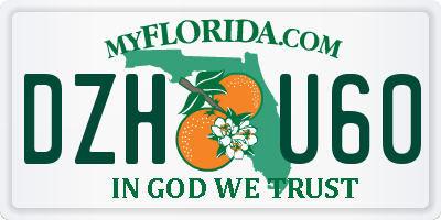 FL license plate DZHU60
