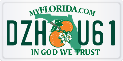 FL license plate DZHU61