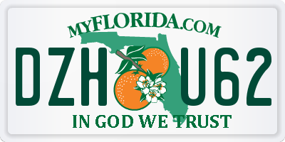 FL license plate DZHU62