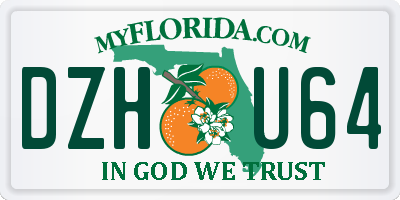 FL license plate DZHU64