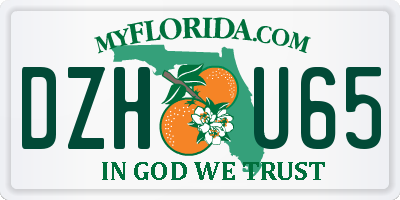 FL license plate DZHU65