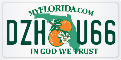 FL license plate DZHU66