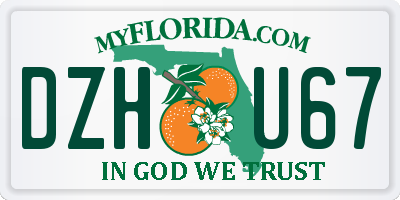 FL license plate DZHU67