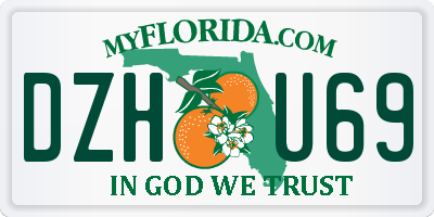 FL license plate DZHU69