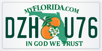 FL license plate DZHU76