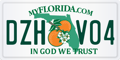 FL license plate DZHV04